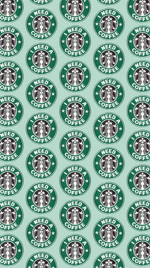 Starbucks Pattern Logo Iphone Wallpaper