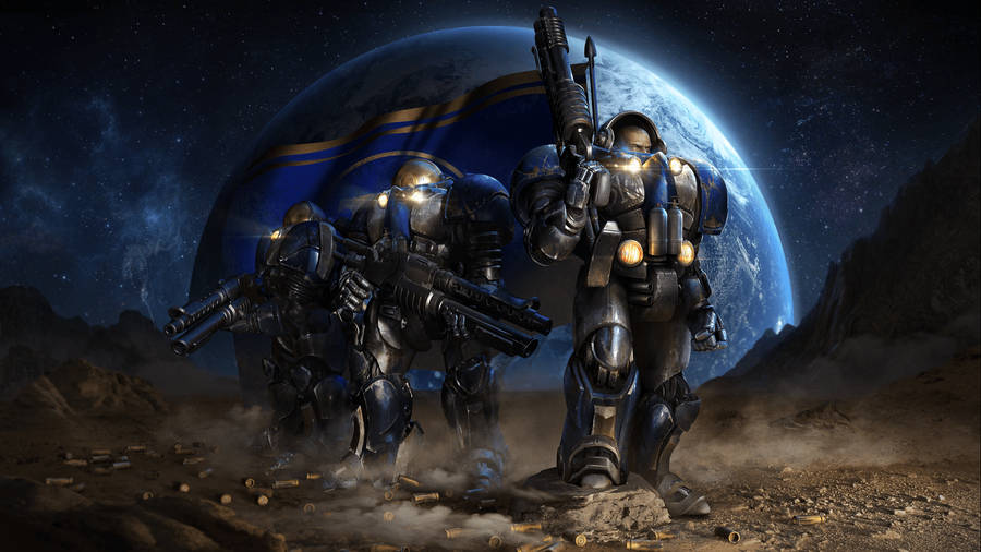 Starcraft Space Marines Flag Wallpaper