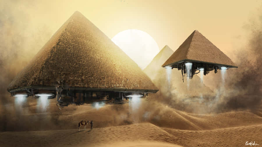 Stargate Flying Pyramid Wallpaper