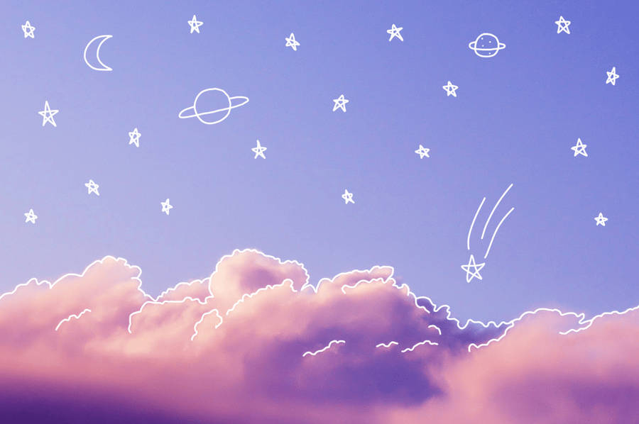 Starry Aesthetic Desktop Wallpaper