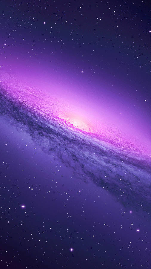 Starry Galaxy Dark Purple Iphone Wallpaper