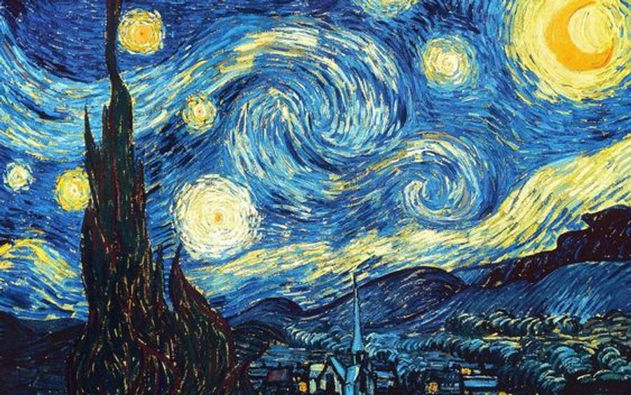 Starry Night Famous Painting Wallpaper