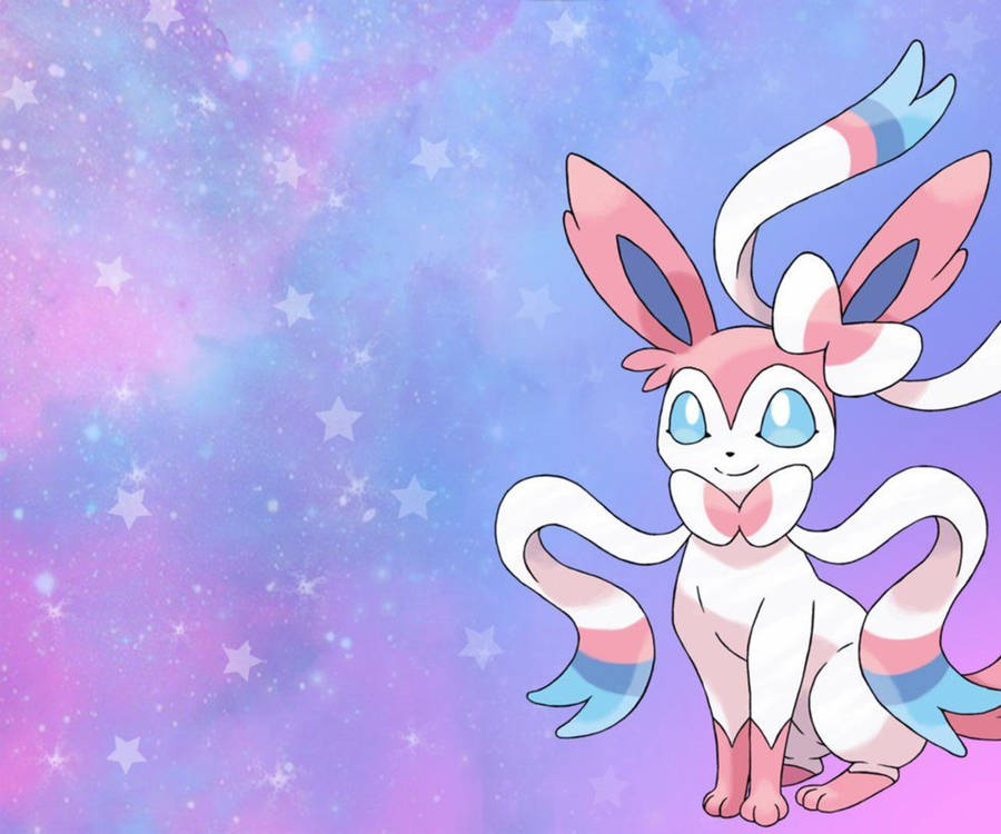 Starry Purple Sylveon Wallpaper