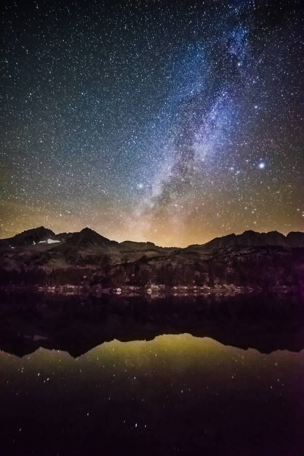 Starry Sky On Iphone Landscape Wallpaper