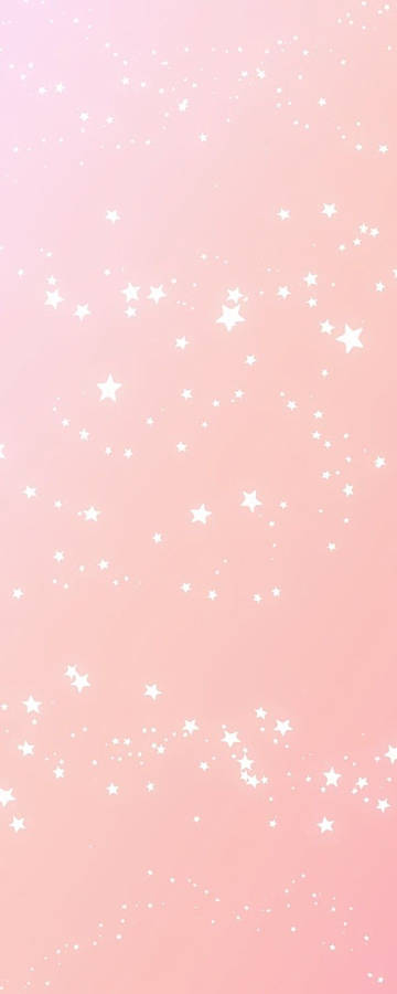 Stars On Kawaii Pink Background Wallpaper