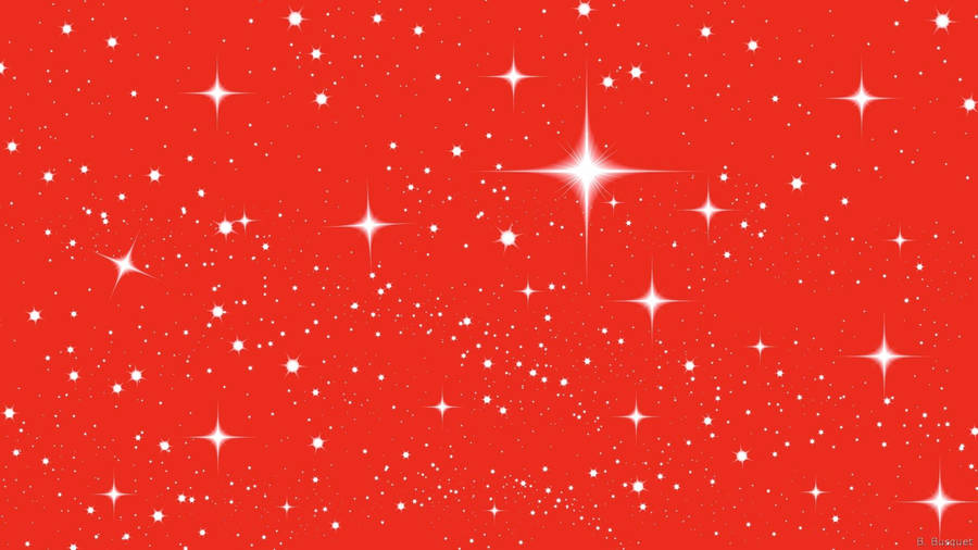 Stars On Red Background Wallpaper