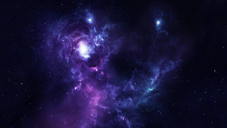 Stars Violet Space Wallpaper