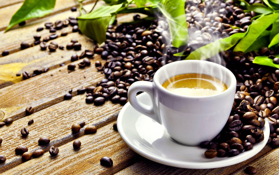 Start Your Day With A Bright Morning Coffee Wallpaper