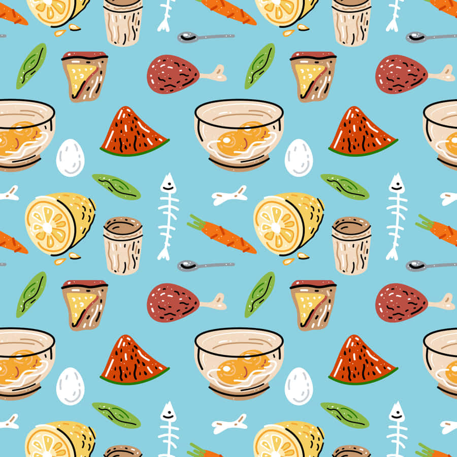 Start Your Day With Some Extra Cheer - Beautiful Cupcake On A Cute Food Iphone Wallpaper Wallpaper