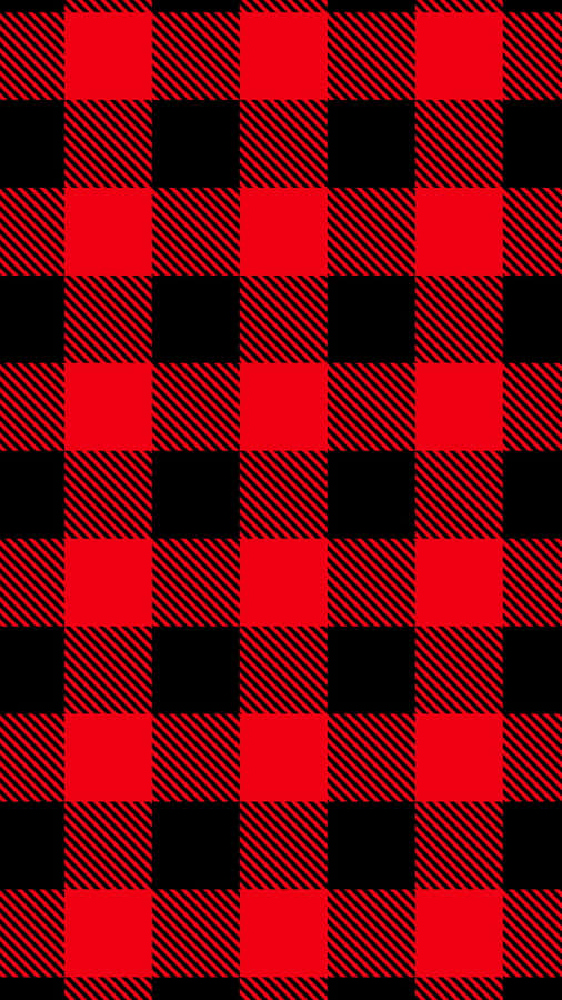 Statement Making – Red And Black Plaid Wallpaper