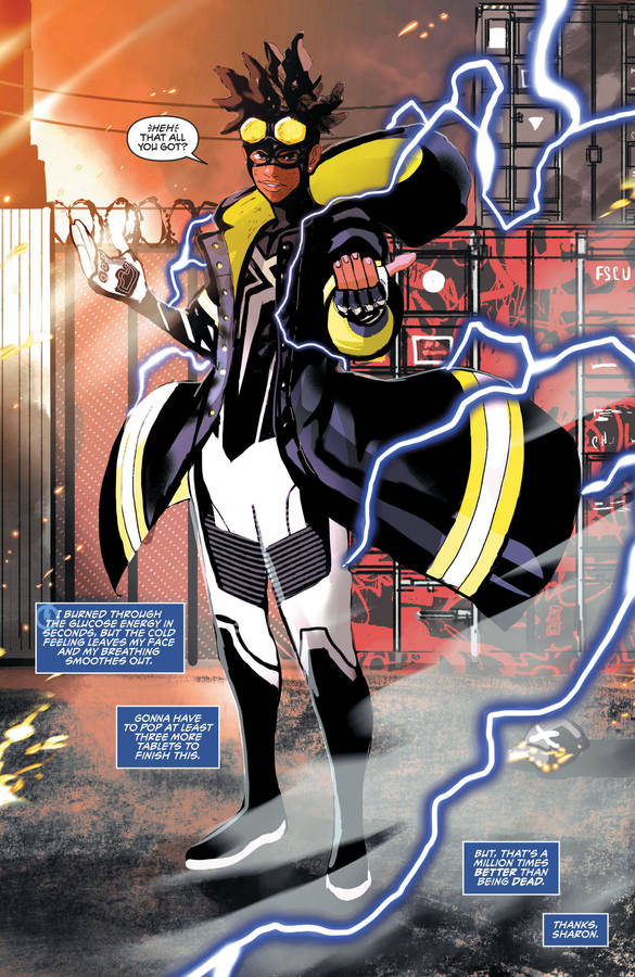 Static Shock Comic Panel Introduction Wallpaper