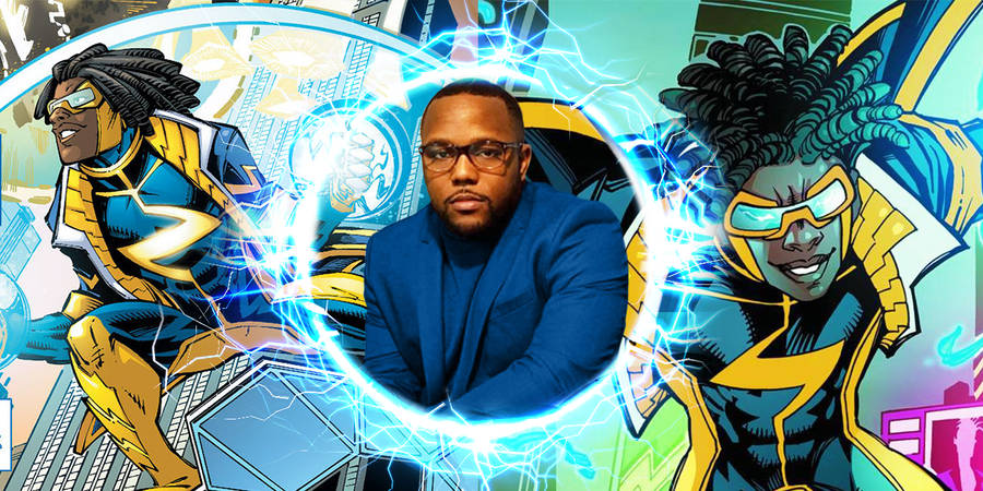 Static Shock With Screenwriter Wallpaper