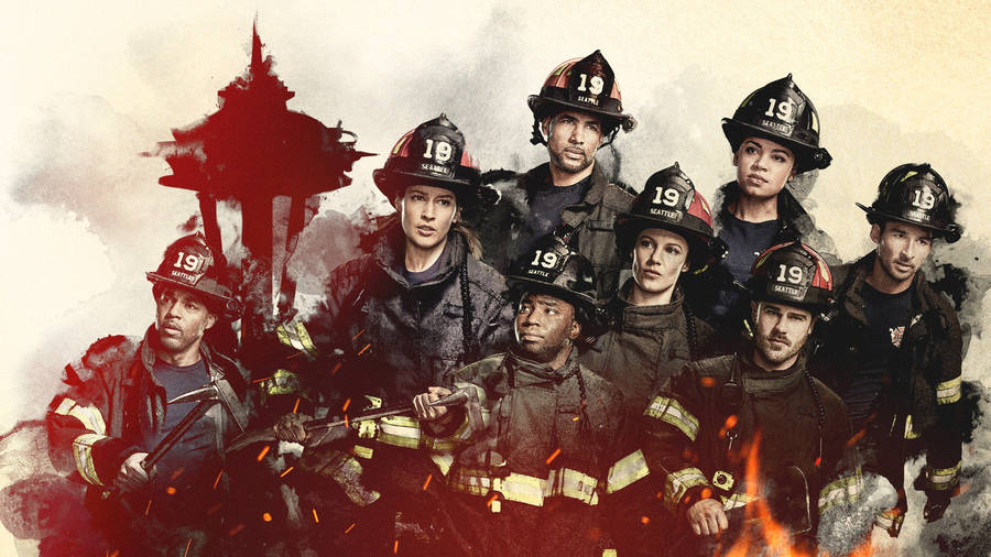 Station 19 - Brave Firefighters In Action Wallpaper