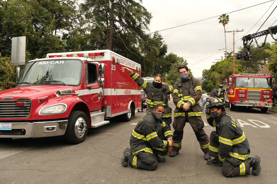 Station 19 Cast On The Road Wallpaper