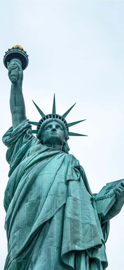 Statueof Liberty Upward View.jpg Wallpaper