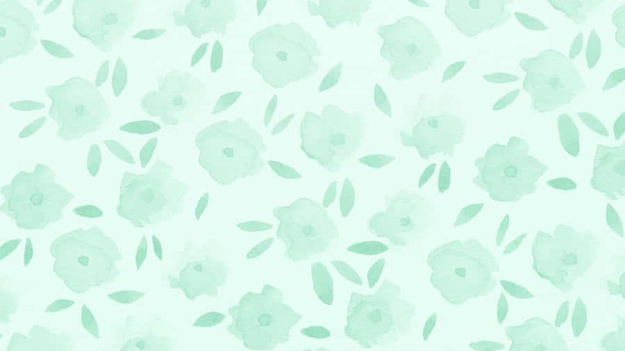 Stay Chill And Stay Cute With This Cool Mint Green Aesthetic Wallpaper