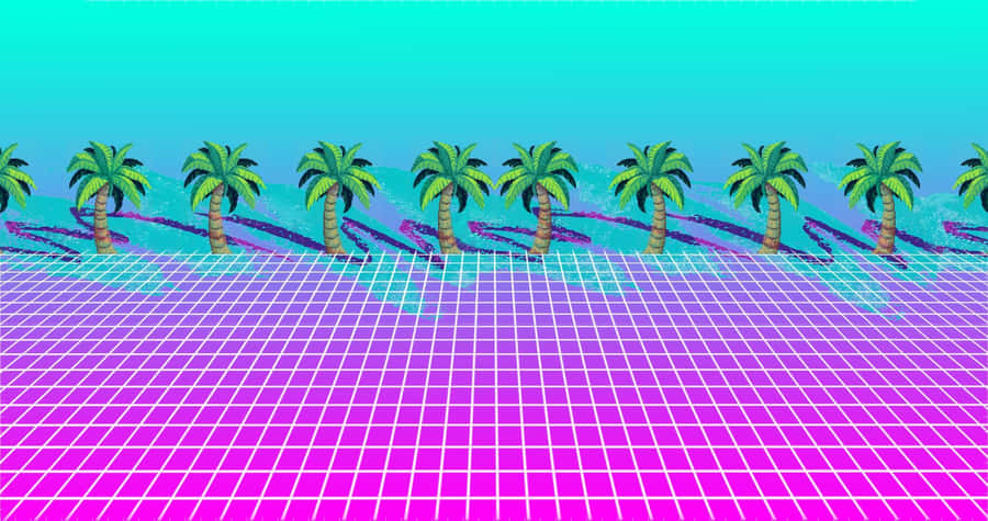 Stay Connected And Stylish With The New Vaporwave Tablet Wallpaper