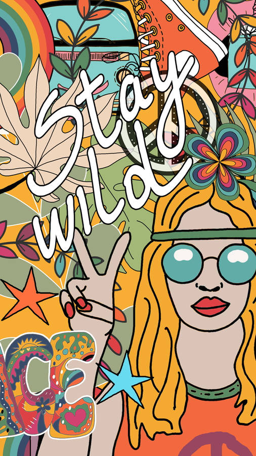 Stay Wild 70s Retro Aesthetic Wallpaper