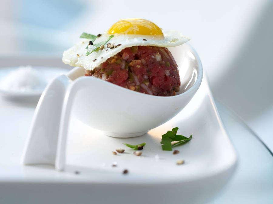 Steak Tartare With Egg Wallpaper