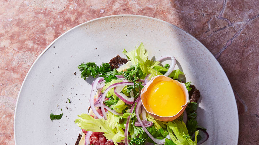 Steak Tartare With Yolk Wallpaper