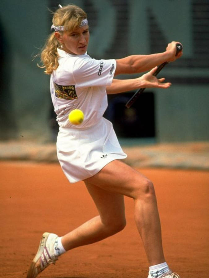 Steffi Graf Swinging Racket Wallpaper