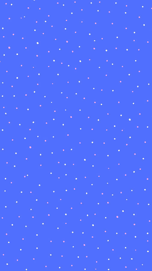 Stellar Polka Dots On Vibrant Blue Background Wallpaper