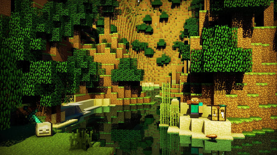 Steve's Best Minecraft Day Wallpaper