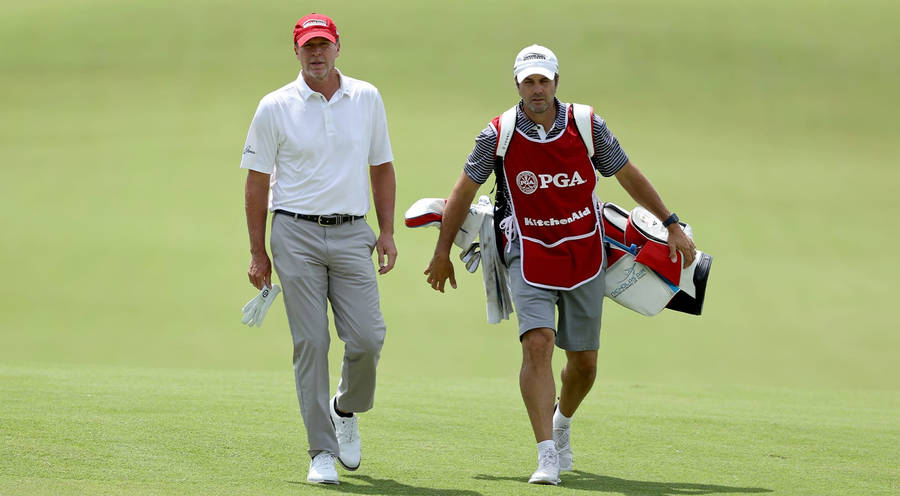 Steve Stricker Strolls With Caddie Wallpaper