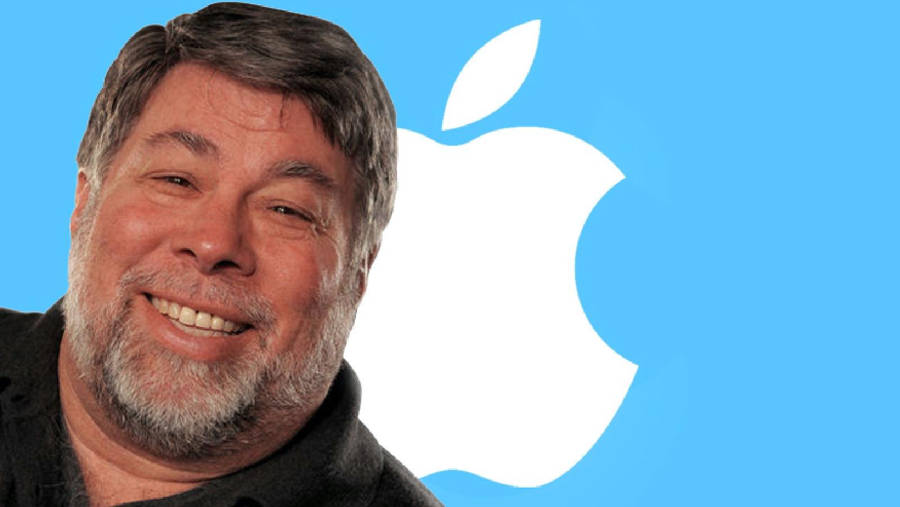 Steve Wozniak On Apple Logo Wallpaper