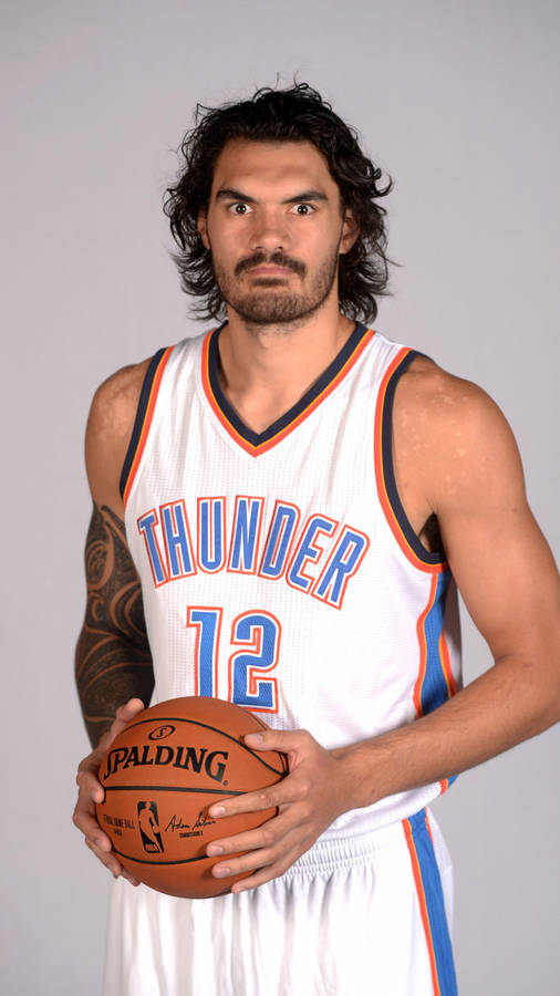 Steven Adams Thunder Jersey Wallpaper