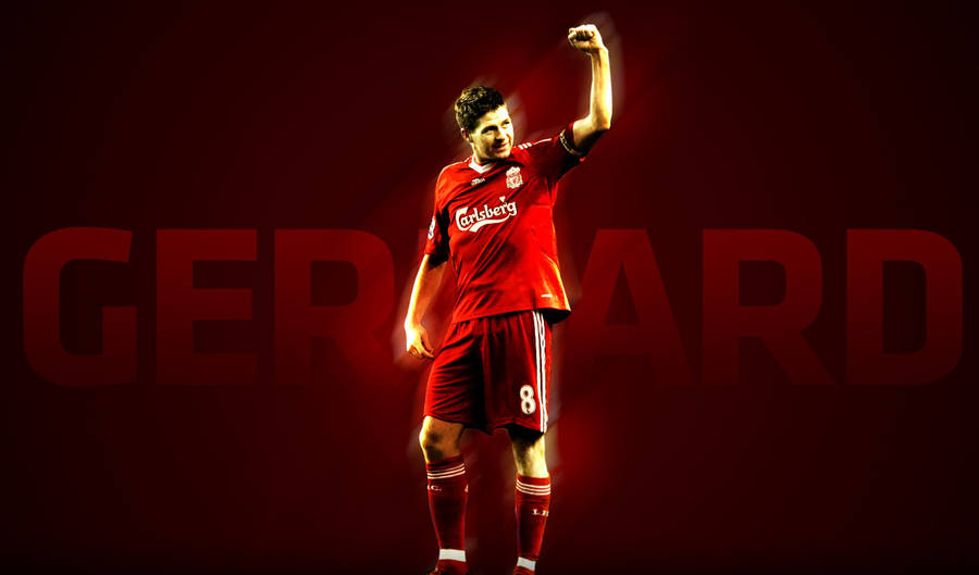 Steven Gerrard Red Football Wallpaper