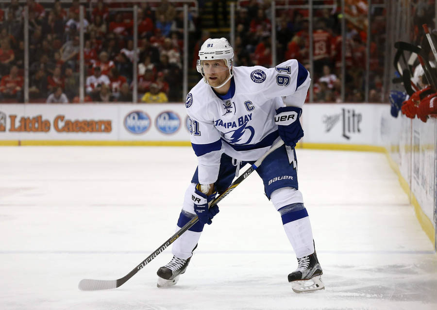 Steven Stamkos Ice Hockey Game Wallpaper