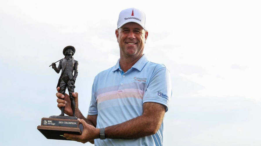 Stewart Cink With A Trophy Wallpaper