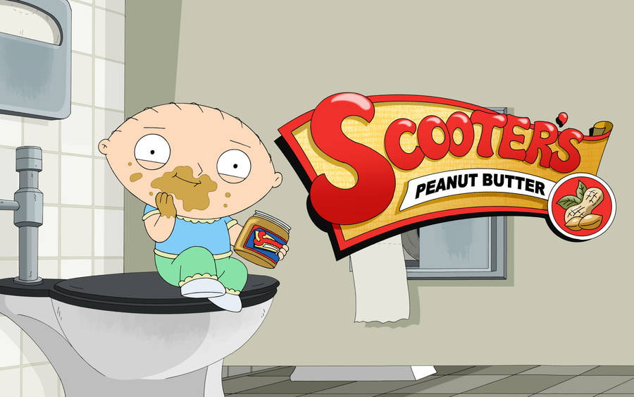 Stewie Griffin Scooter's Peanut Butter Wallpaper