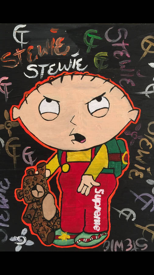 Stewie Griffin Urban Art Wallpaper