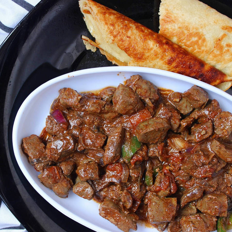 Stir-fried Beef Liver With Pita Wallpaper