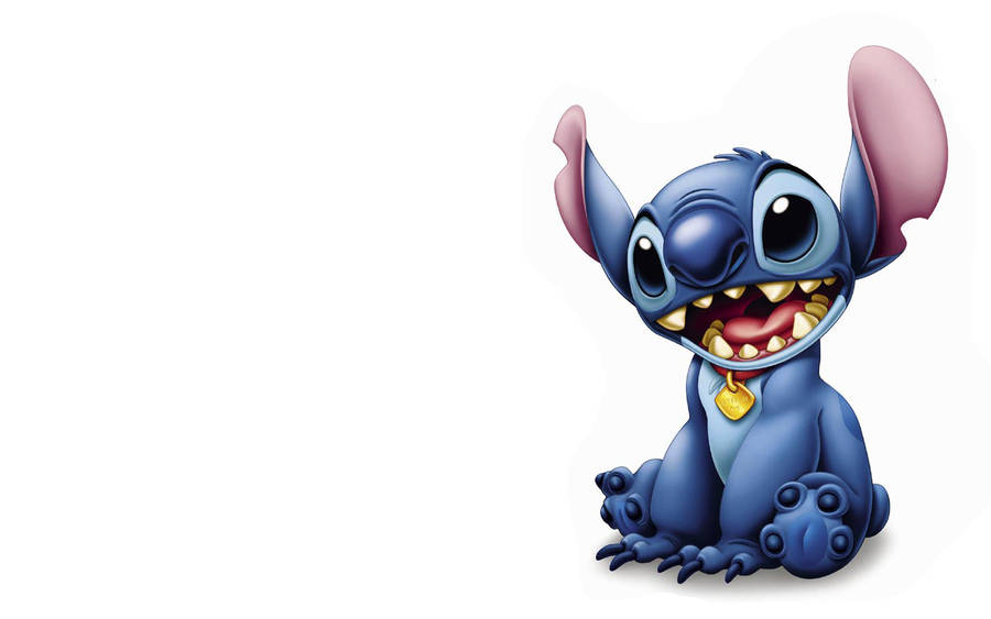 Stitch 3d Wearing Collar Wallpaper