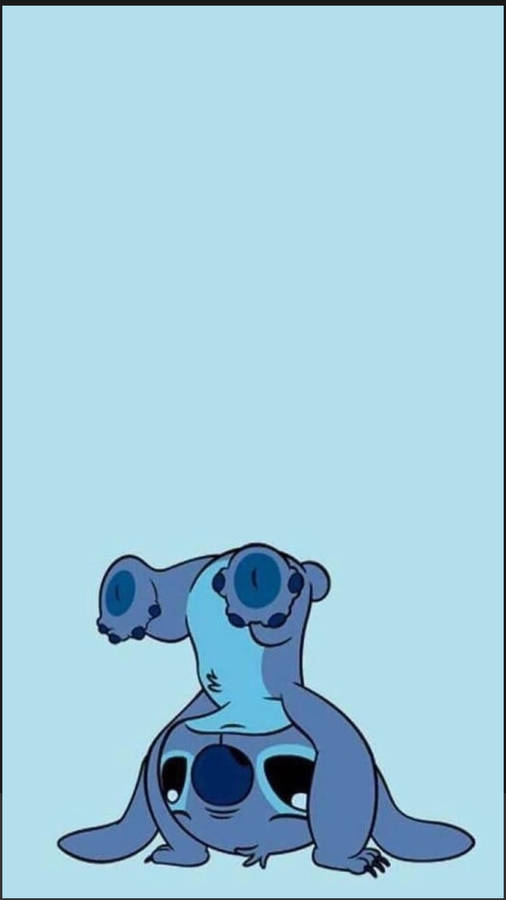 Stitch From Disney In Pastel Blue Wallpaper