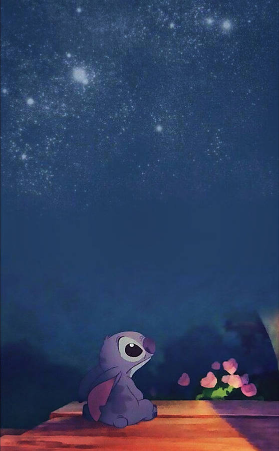 Stitch Looking At Night Sky Disney Wallpaper