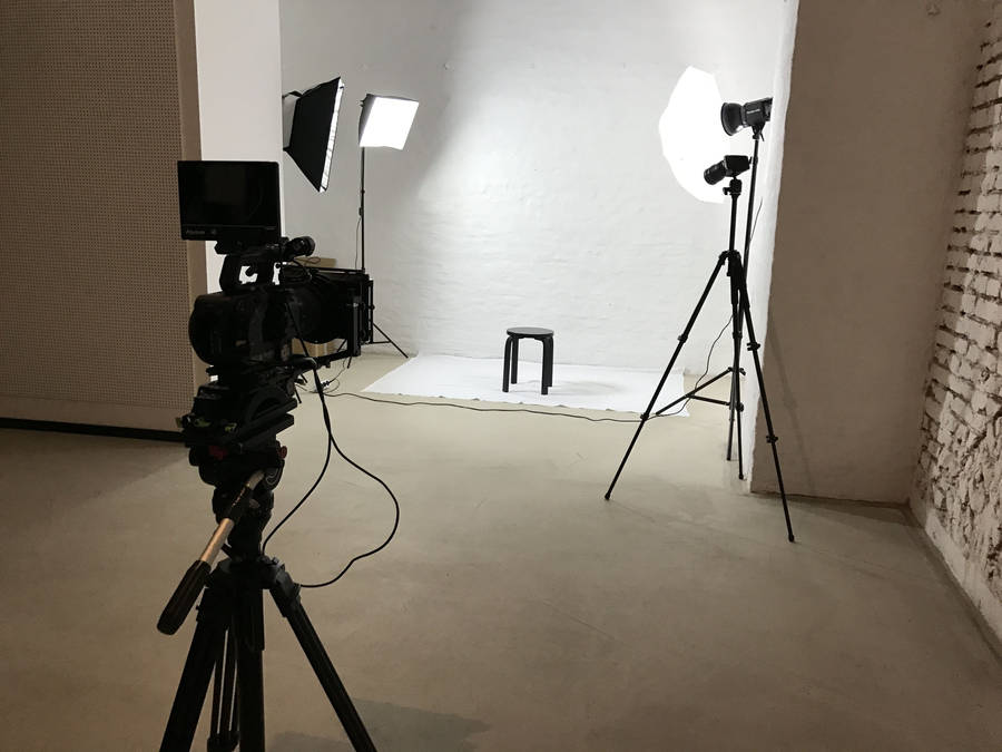 Stool In Photography Studio Wallpaper