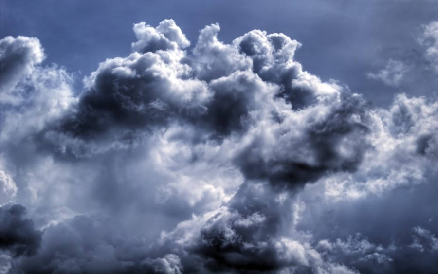 Stormy Dark Blue Clouds Wallpaper