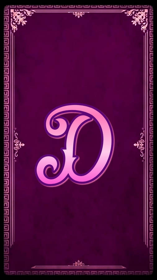 Storybook Aesthetic Letter D Script Wallpaper