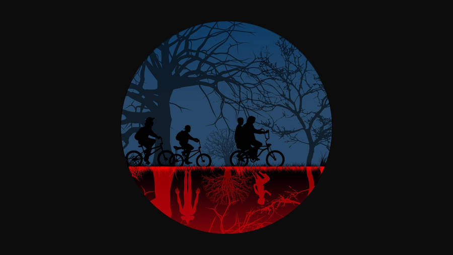 Stranger Things 4k Circle Telescopic Graphic Wallpaper