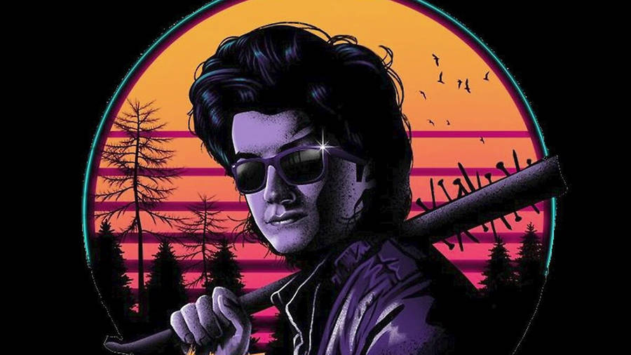 Stranger Things Steve Harrington Summer Vibes Wallpaper