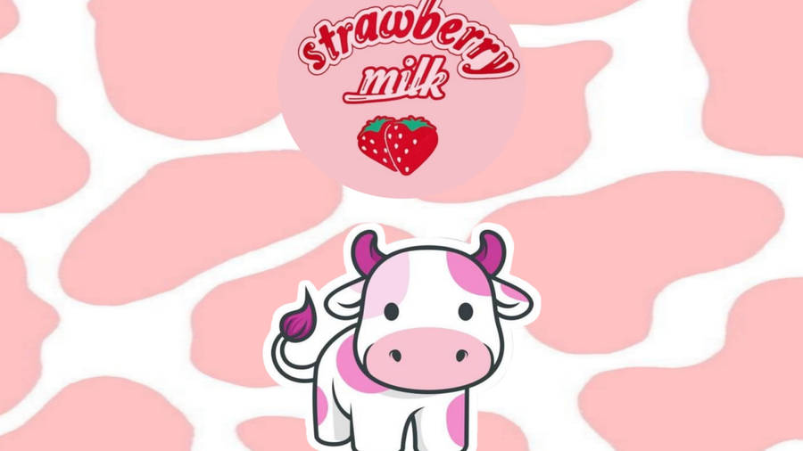 Strawberry Cow Picsart Wallpaper