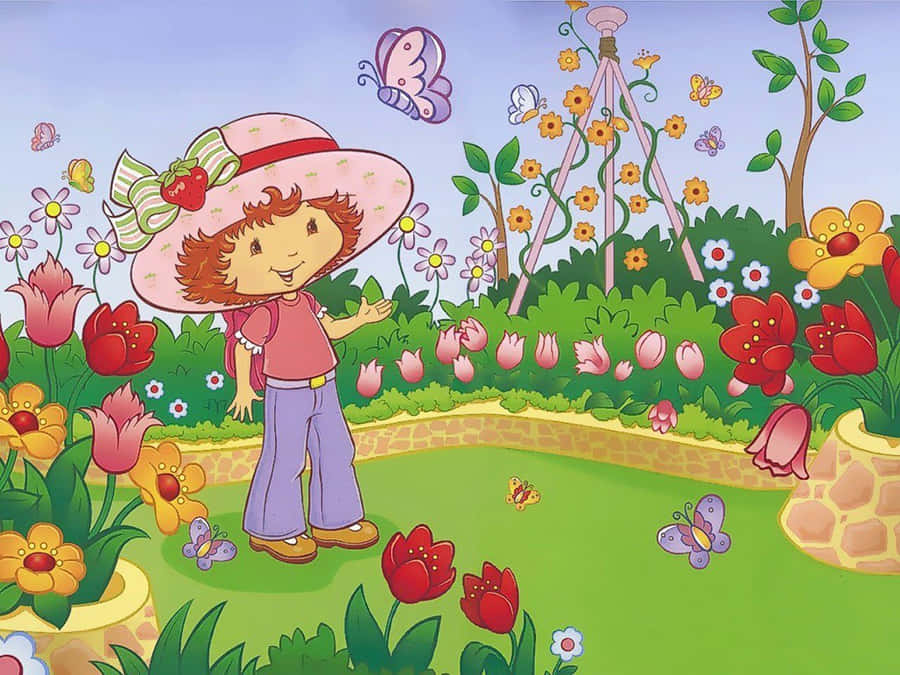 Strawberry Shortcake 2003 Cartoon Garden Wallpaper