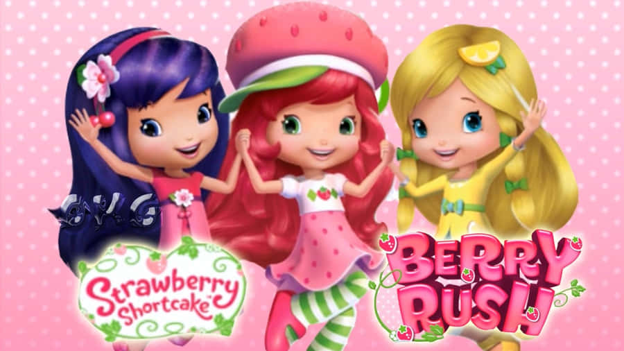 Strawberry Shortcake Berry Rush Characters Wallpaper