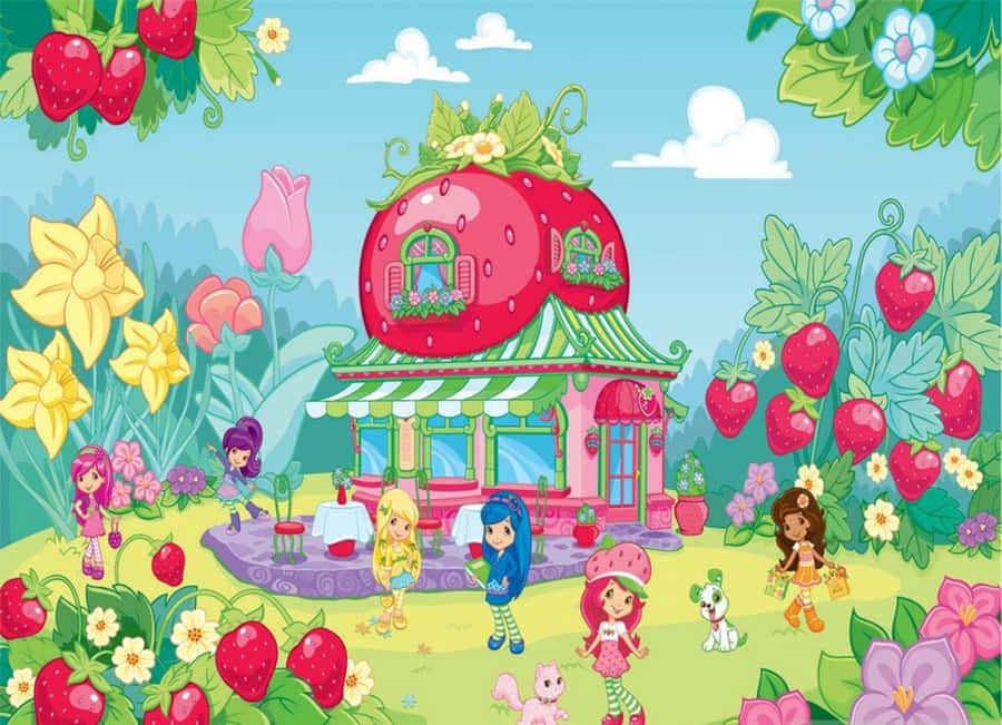 Strawberry Shortcake Fruit Trees Garden Wallpaper