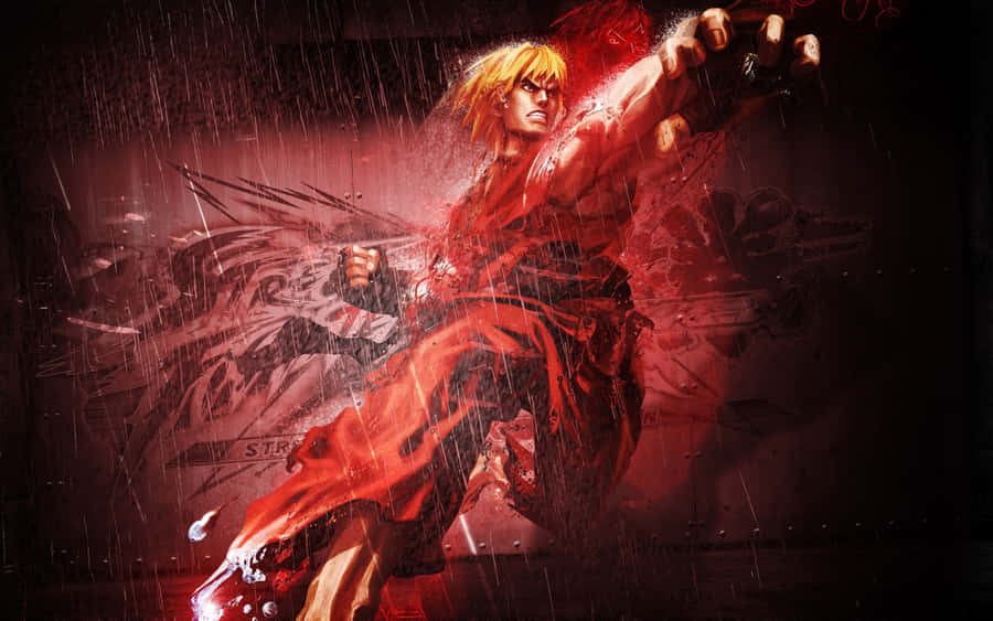 Street Fighter 4k Ken In Action Wallpaper