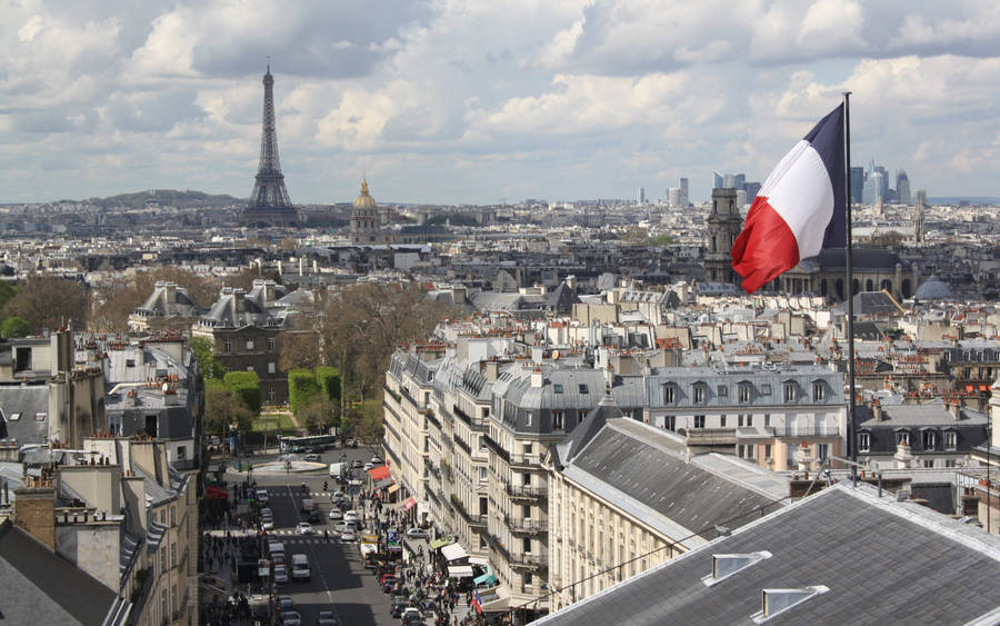 Striking France Flag View Wallpaper